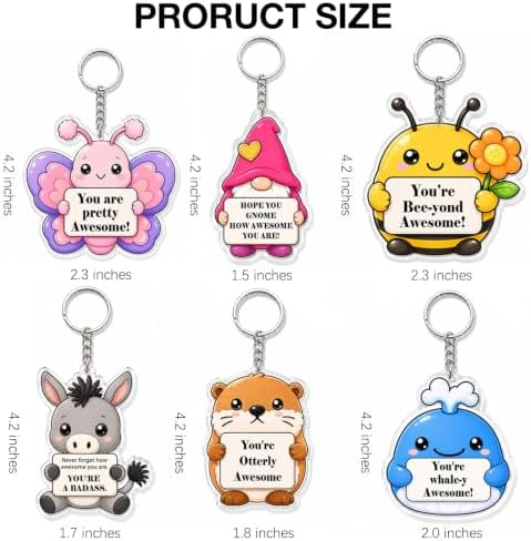 Inspirational Gifts Bulk for Women Coworkers Thank You Keychains