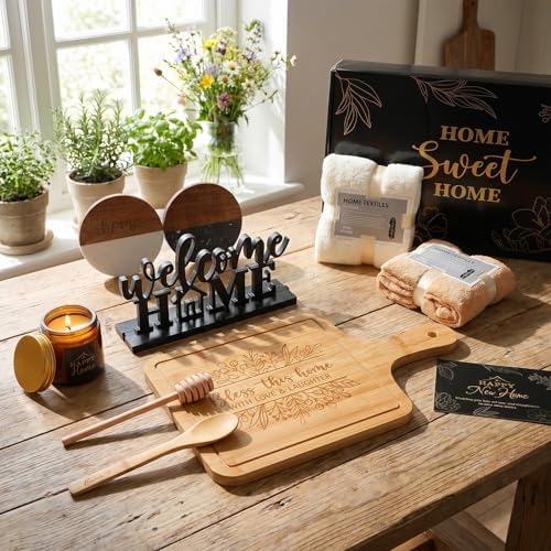 Housewarming Gifts Baskets for New House, Elegant, Black