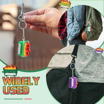 12 Pcs Dumpster Emotional Support Keychain for Adults Funny Xmas