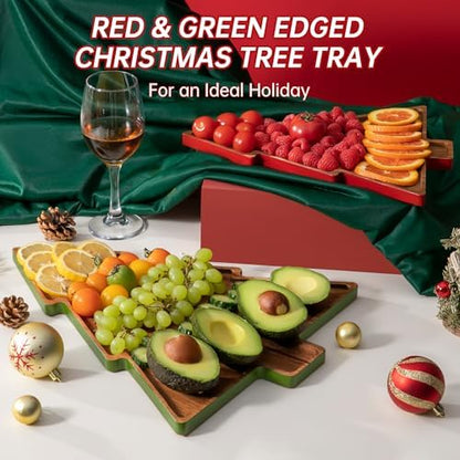 Christmas Charcuterie Board, Acaia Wooden Cutting Boards for Kitchen