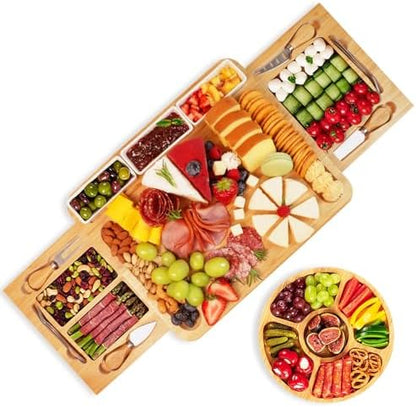 YZS Charcuterie Board Set, Cheese Board & Knife Set with Cheese Tray