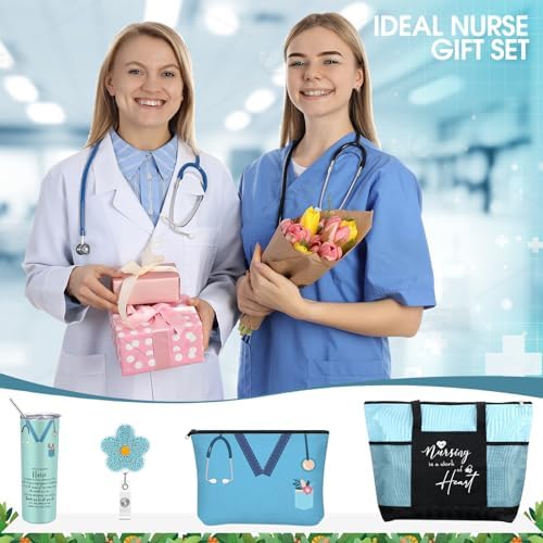 Willinglong Nurse Appreciation Gifts for Women, Blue, 5 Pcs
