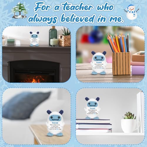 Teacher Appreciation Gifts for Women and Men, Crochet Thank You