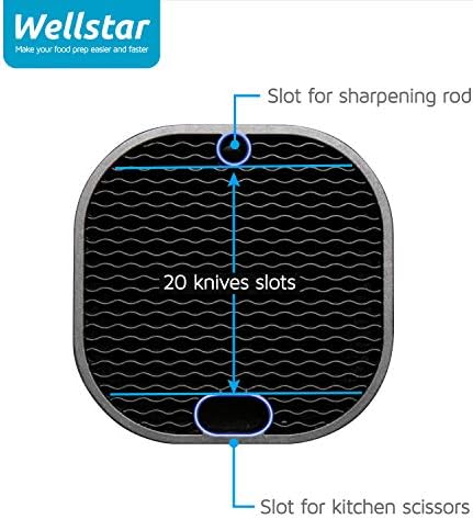 Universal Knife Block for Kitchen, WELLSTAR Knife Holder without