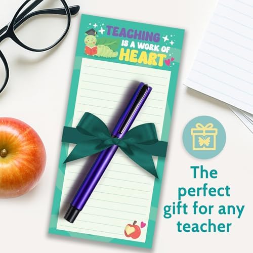 Teacher Notepad Gift Set with Pen - Teacher Appreciation Gift, End of