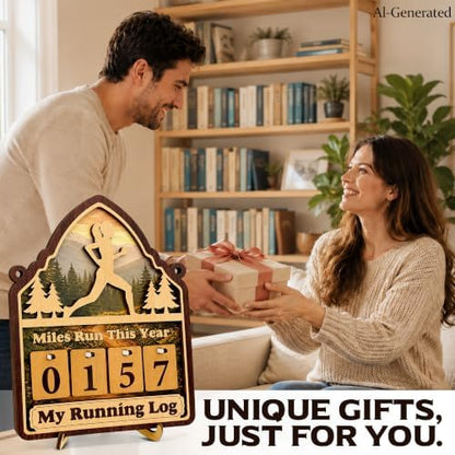 Running Gifts for Women Runners Miles Run This Year Tracker Decor