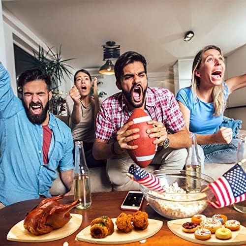 3 Pcs Football Cutting Board Football Serving Tray Hanging, Light
