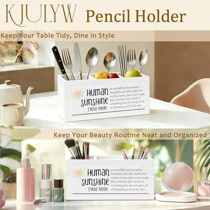 Appreciation Gifts Pen Holder for Desk, Human Sunshine Thank You Gifts