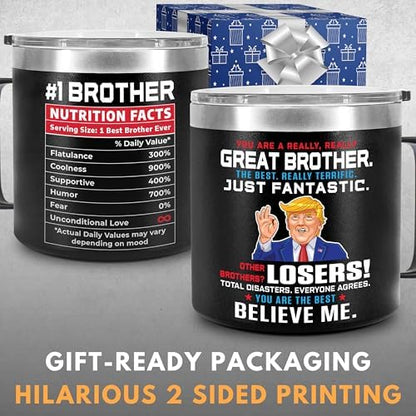 Great Brother Mug 14Oz - Gift & Birthday Presents from Sister