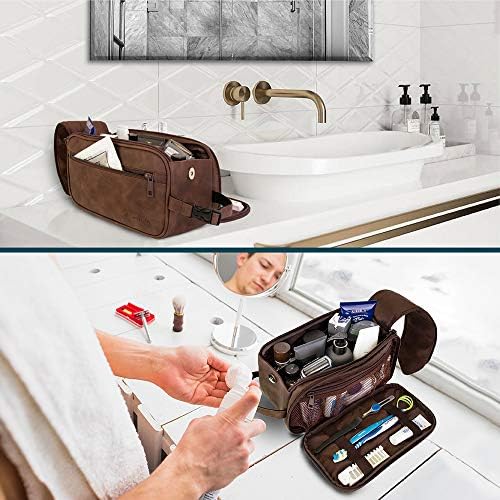 PAVILIA Toiletry Bag for Men, Travel Essentials Shaving Dopp Kit, Mens