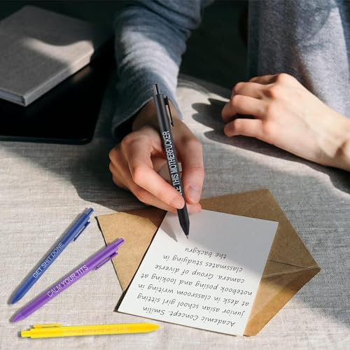 Jxueych 11 Pack Funny Pens with Sarcastic Sayings - Unique Gifts for