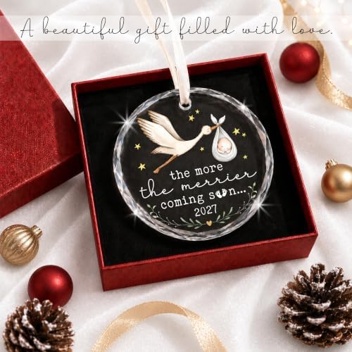 Christmas Pregnancy Reveal Ornament – Unborn Baby Christmas Keepsake