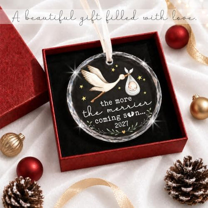 Christmas Pregnancy Reveal Ornament – Unborn Baby Christmas Keepsake