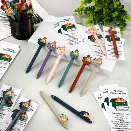 Sayglossy 30 Sets Dumpster Fire Pens Gift Desk Accessories Funny Work