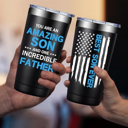 Fufandi Gifts for Son - You Are an Amazing Son Tumbler Cup 20oz