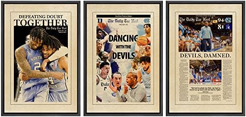 wall26 Framed Canvas Print Wall Art Set Duke North Carolina Basketball