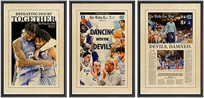 wall26 Framed Canvas Print Wall Art Set Duke North Carolina Basketball