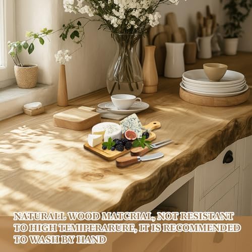 Ziliny 1 Sets Baby Shower Prizes Mini Charcuterie Board, Teak Color