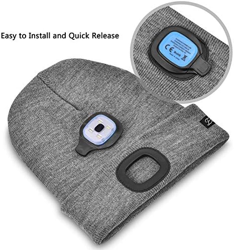 Etsfmoa Unisex Beanie with The Light, Gifts for Men Dad Father Winter