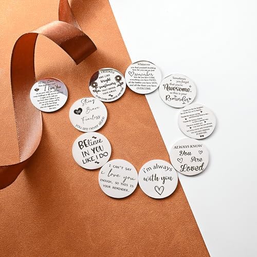 OUMILAN Pocket Hug Token Inspirational Keychain for Men Women