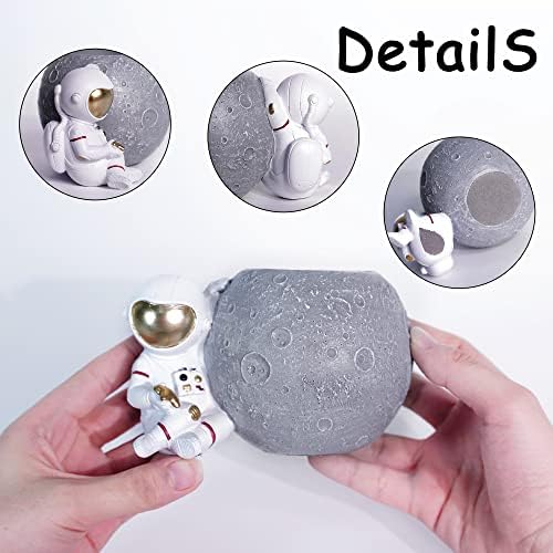 Kimdio Pen Holder, Astronaut Stand for Desk Pencil Holder, Resin Desk