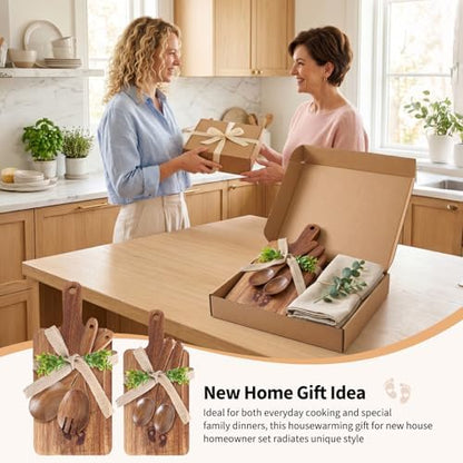 Housewarming Gift Set New Home Gifts for Friends Acacia Wooden Kitchen