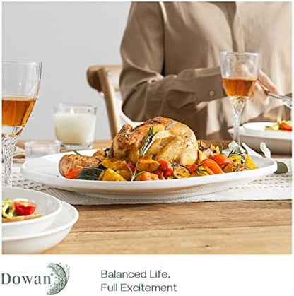 DOWAN Large Serving Platter, 16"/14"/12" Porcelain Platters for