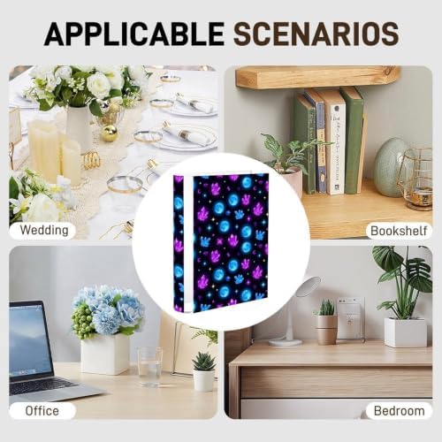 Book-Shaped Acrylic Vase, Purple Moon Crystals Sky