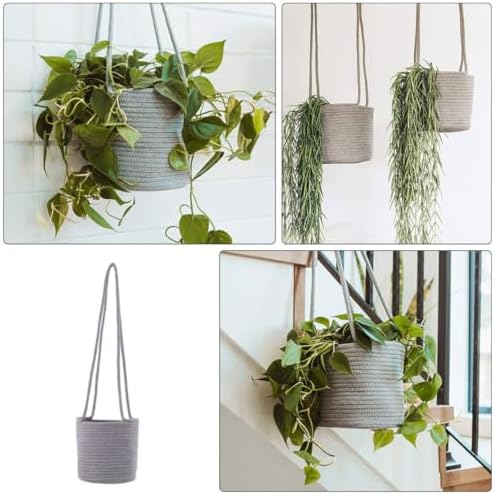 Hand Woven Plant Hanger Basket for Trailing Houseplants and Dried