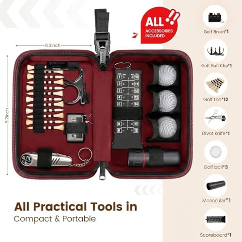 YOREPEK Golf Gifts for Men, Complete Golf Accessories Kit PU Leather