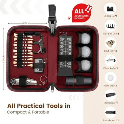YOREPEK Golf Gifts for Men, Complete Golf Accessories Kit PU Leather