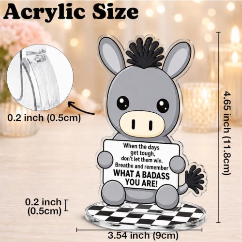 Positive Donkey Office Desk Decor, Cute Photo Holder Motivational