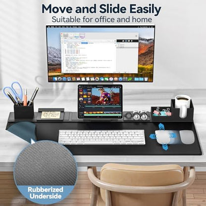 KDD Desk Pad Mat Set, 6 in 1 Mouse Mat with Magnetic Desktop Storage