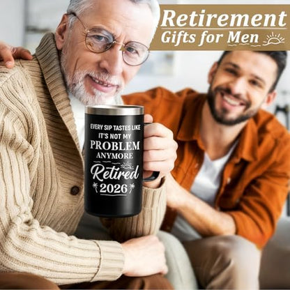 Qtencas Retirement Gifts for Men, 20oz Stainless Steel Insulated