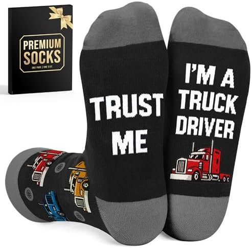 Truck Driver Gifts - Gifts For Truck Drivers, Trucker Gift, Fun Socks