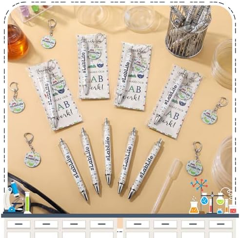 Sureio 18 Sets Lab Week Gifts 2026 Lablife Pen Acrylic Keychain with