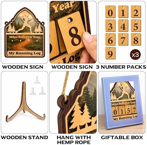 Running Gifts for Women Runners Miles Run This Year Tracker Decor