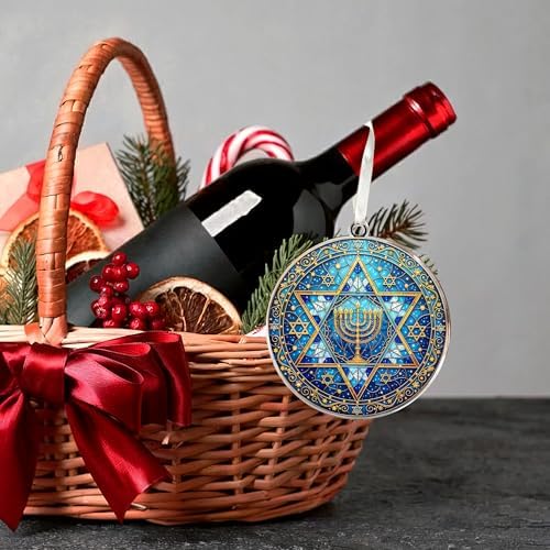 HEXMOZ Hanukkah Gifts - Hanukkah Ornaments for Tree, Jewish Ornaments