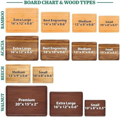Personalized Wooden Cutting Boards, Couple Gifts for Christmas