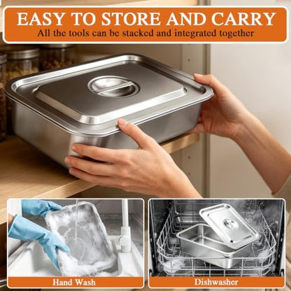Grill Prep Trays and Carry System 5 in 1, Grilling Prep & Serve BBQ