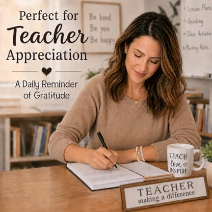 Artlunar Teacher Gifts -2Pcs Apple Bee Bracelets,Teacher Appreciation