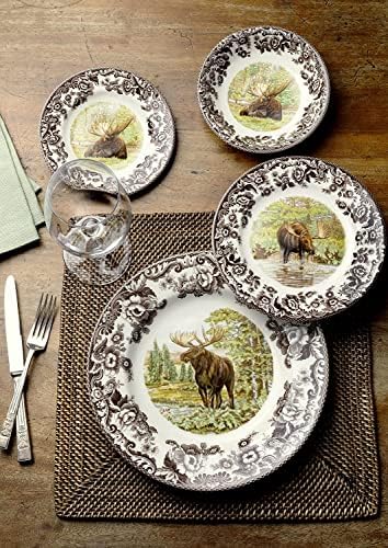 Spode Woodland Majestic Moose Ascot Cereal Bowl - 8 Inch Fine