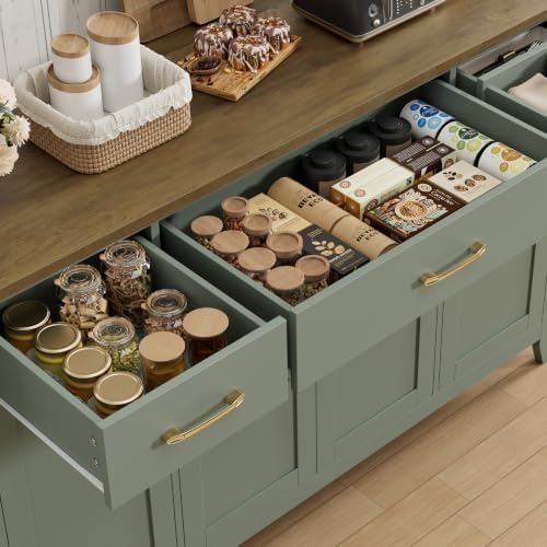 HORSTORS 55" W Buffet Cabinet with Storage, Kitchen Storage Cabinet