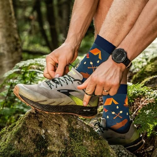 Outdoors Socks - Funny Hiking and Camping Gifts for Men, Women