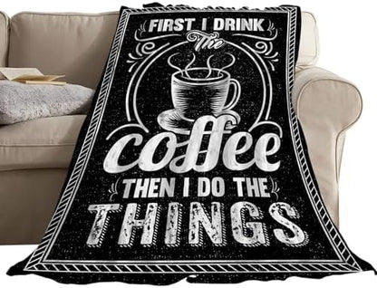 Coffee Blanket, Coffee Cafe Throw Blanket Gifts 50"X40"