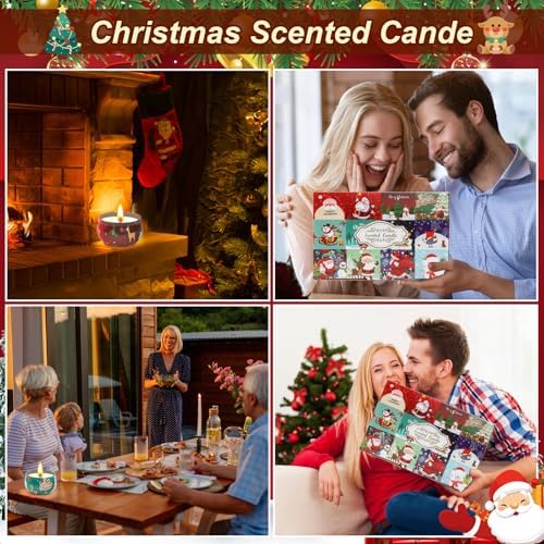 Christmas Scented Candle Gift 12 Pack, Christmas Candles for Home