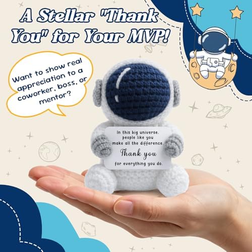 Teacher Appreciation Thank You Crochet Astronaut Gifts for Women Men