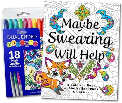 Maybe Swearing Will Help Coloring Book with Markers