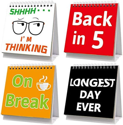 Fancy Land Funny Desk Signs 30 Flip-Over Messages Office Desk