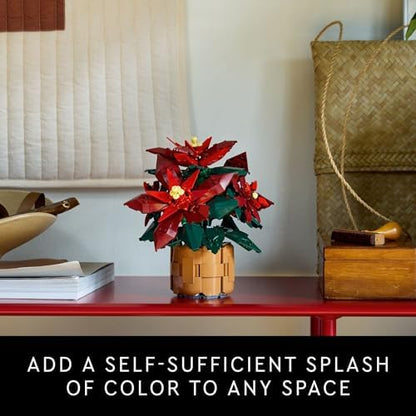 LEGO Icons Poinsettia Building Sets for Adults - Artificial Flowers